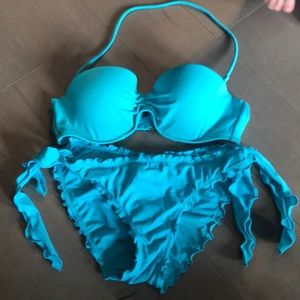 Victoria’s Secret Blue Bikini 34B & Small Bottoms